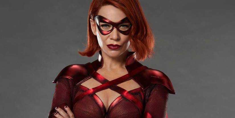 Laurie Holden posing as Crimson Countess in The Boys