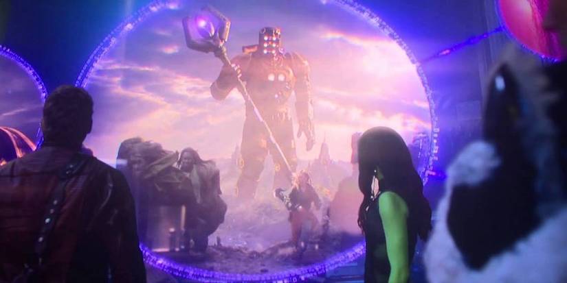The Guardians of the Galaxy watch Eson the Searcher