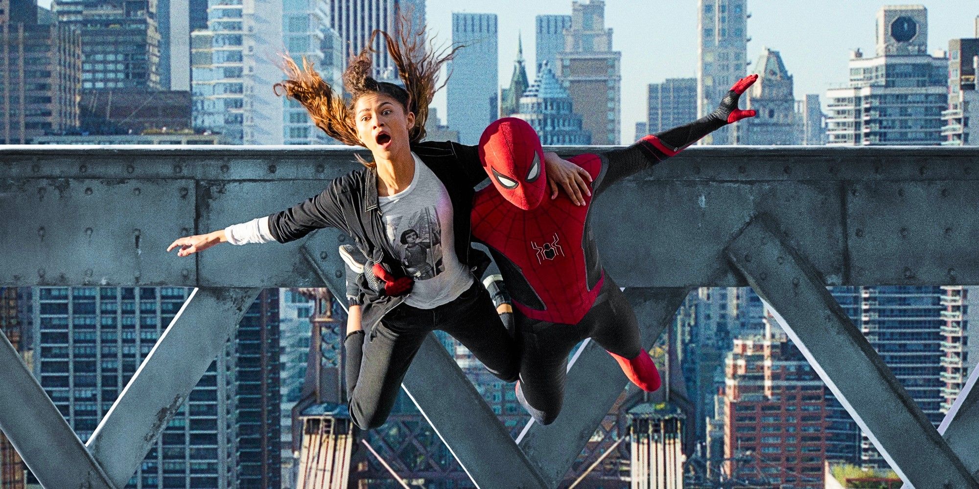 Zendaya and Tom Holland in Spider Man No Way Home