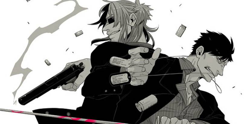 Two men wield guns in the manga GANGSTA.