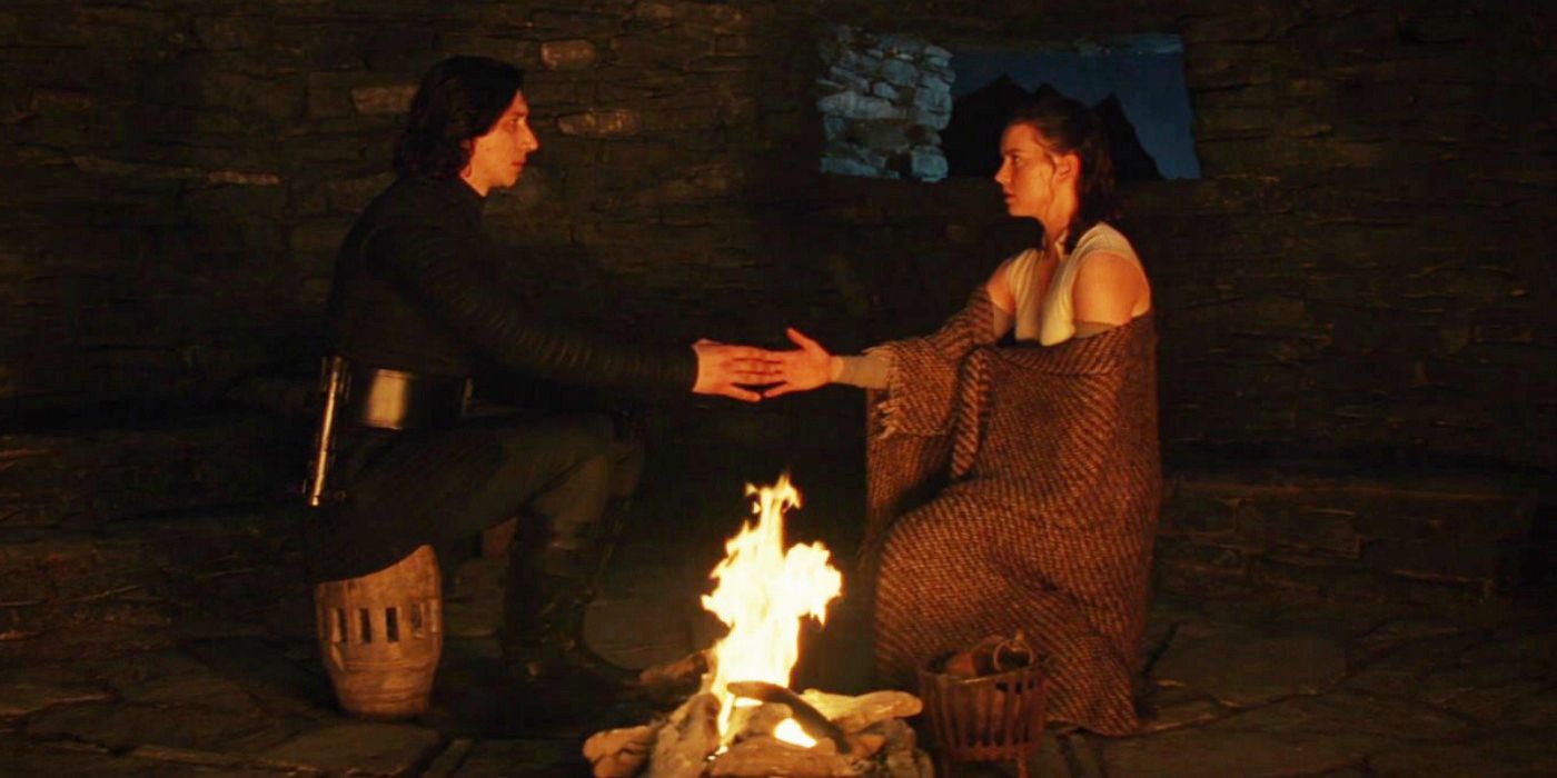Adam Driver as Kylo Ren Ben Solo and Daisy Ridley as Rey in Star Wars The Last Jedi1