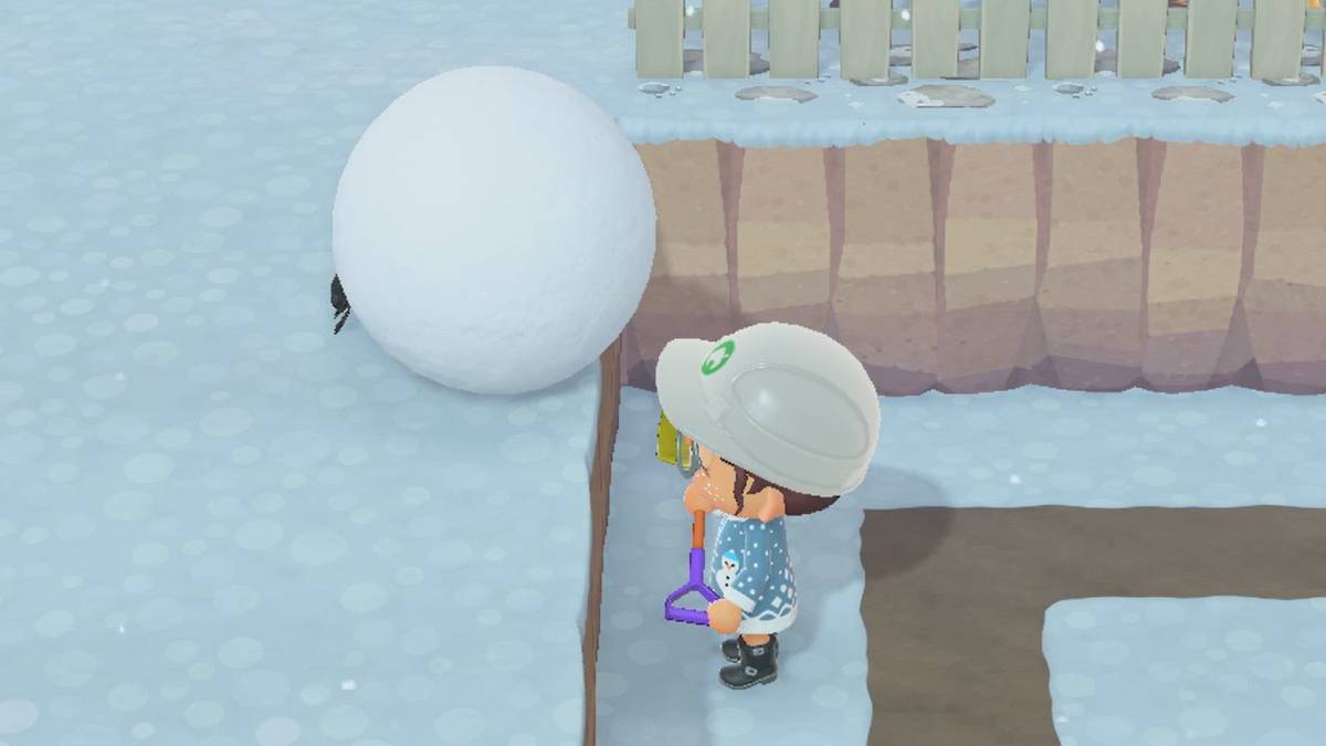 Animal Crossing Bug Rolls a Snowball Onto an Idling Player's Head