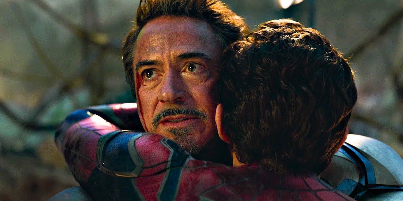 Homem de Ferro abraça Spidey no campo de batalha em Vingadores Ultimato