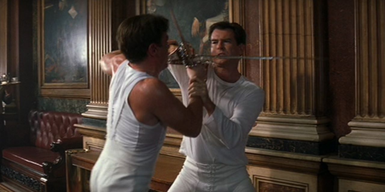 Bond and Gustav Graves have a swordfight in Die Another Day