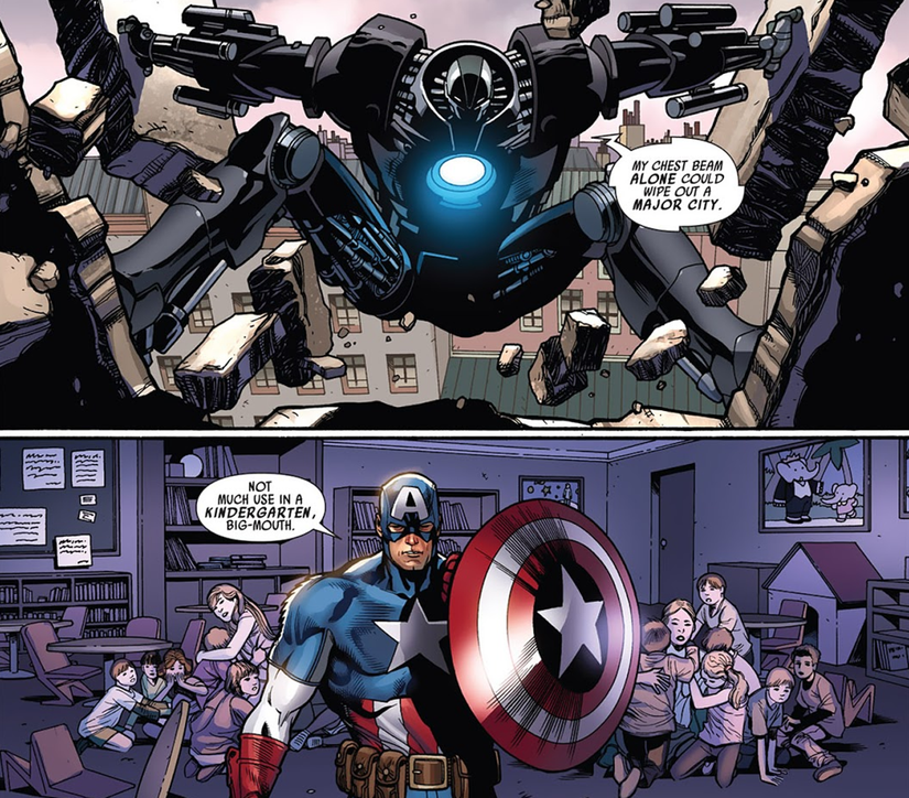 Captain America Beat War Machine's Best Armor in The Creepiest Way