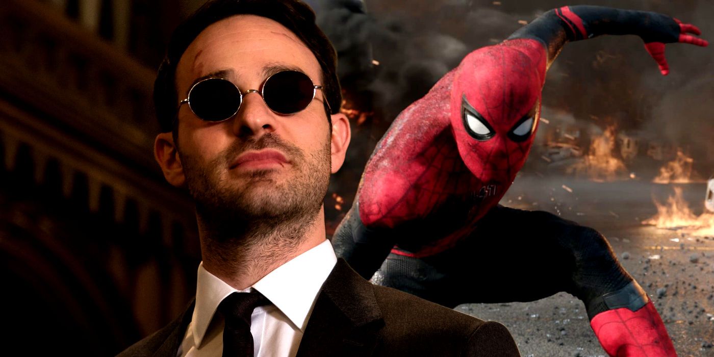 Charlie Cox as Daredevil and Tom Holland as Spider Man