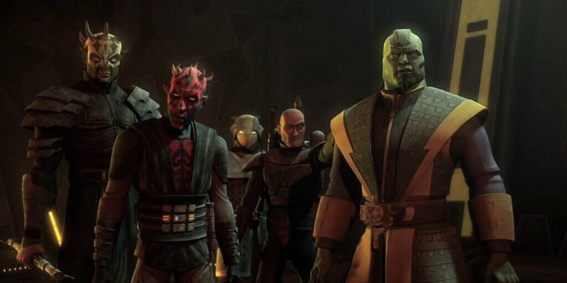 Darth Maul, Savage Opress, and Pre Vizsla form the Shadow Collective
