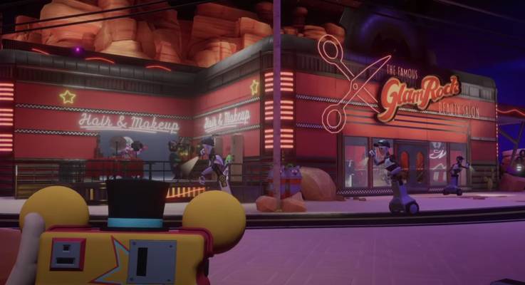 skoene oppgraderingen kan bli funnet I Glamrock Salongen I FNAF Sikkerhetsbrudd.