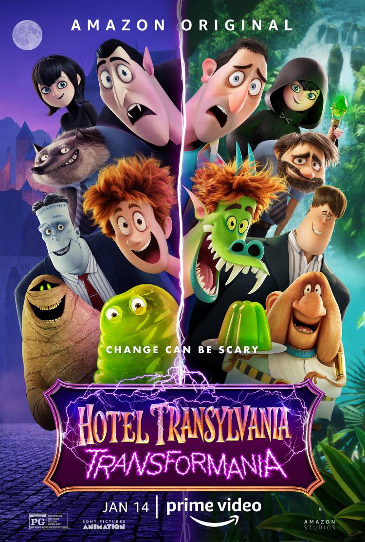 Hotel Transylvania 4 Posters Show Monsters' Human Transformation, image size:750x1111