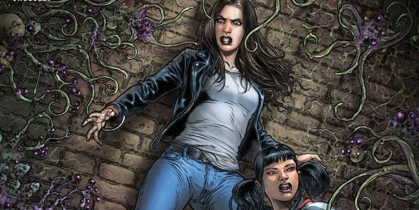 Jessica Jones on the cover of a Contagion cover