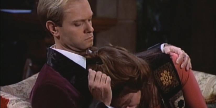 daphne moon red dress FRASIER -- "Moon Dance" Episode 13 -- Pictured: Jane Leeves as Daphne... News Photo