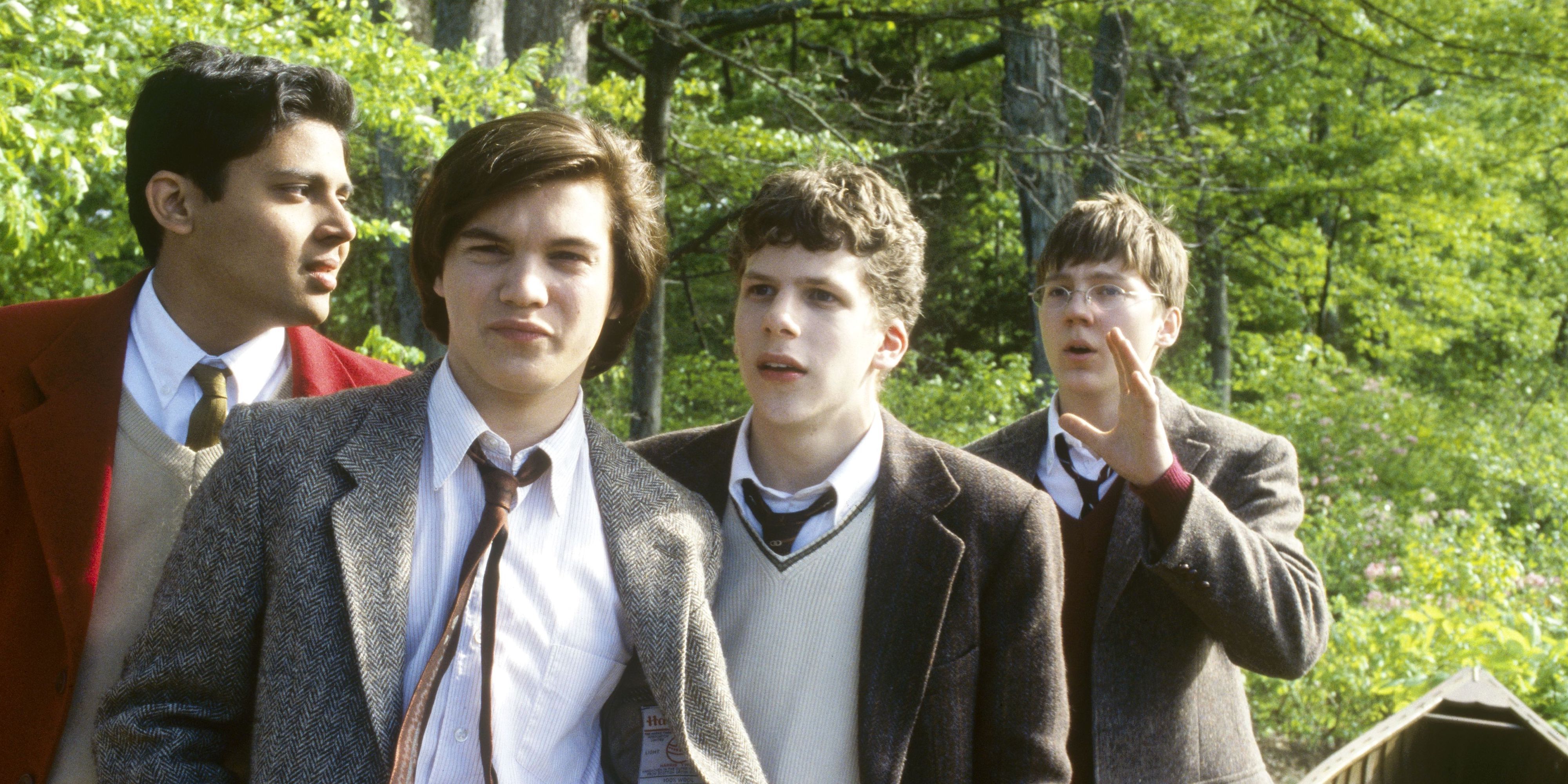 Paul Dano with Jesse Eisenberg in The Emperors Club