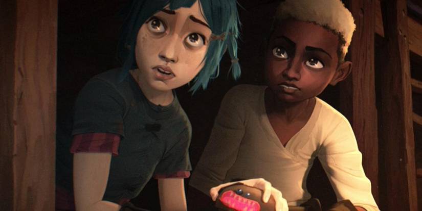 Powder and Ekko as children in Arcane