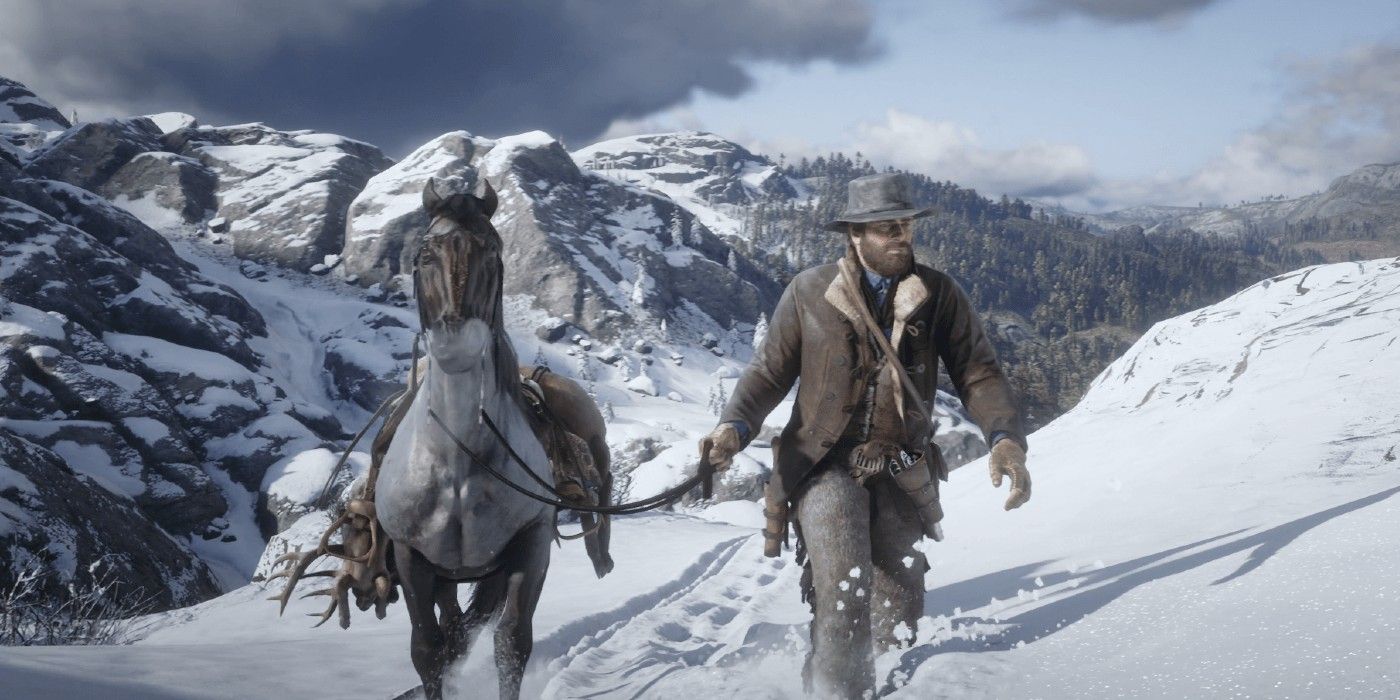 Un joueur de RDR2 emmène Arthur et Dutch dans une descente extrême en