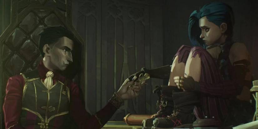 Silco offers Jinx his medication in Arcane