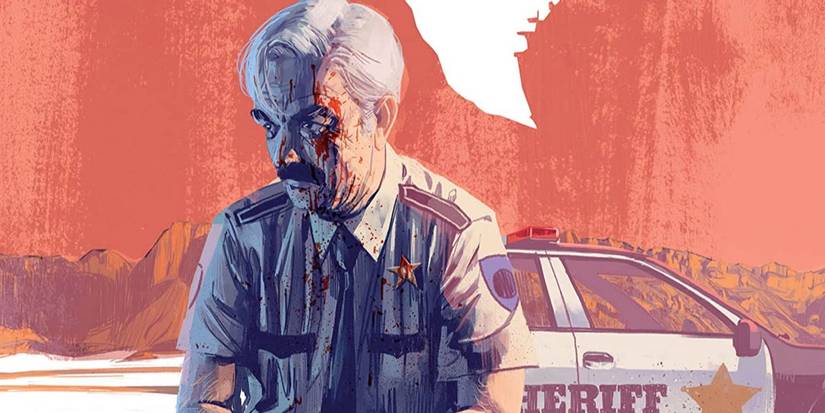 Joe Bob sits with blood on his face from That Texas Blood