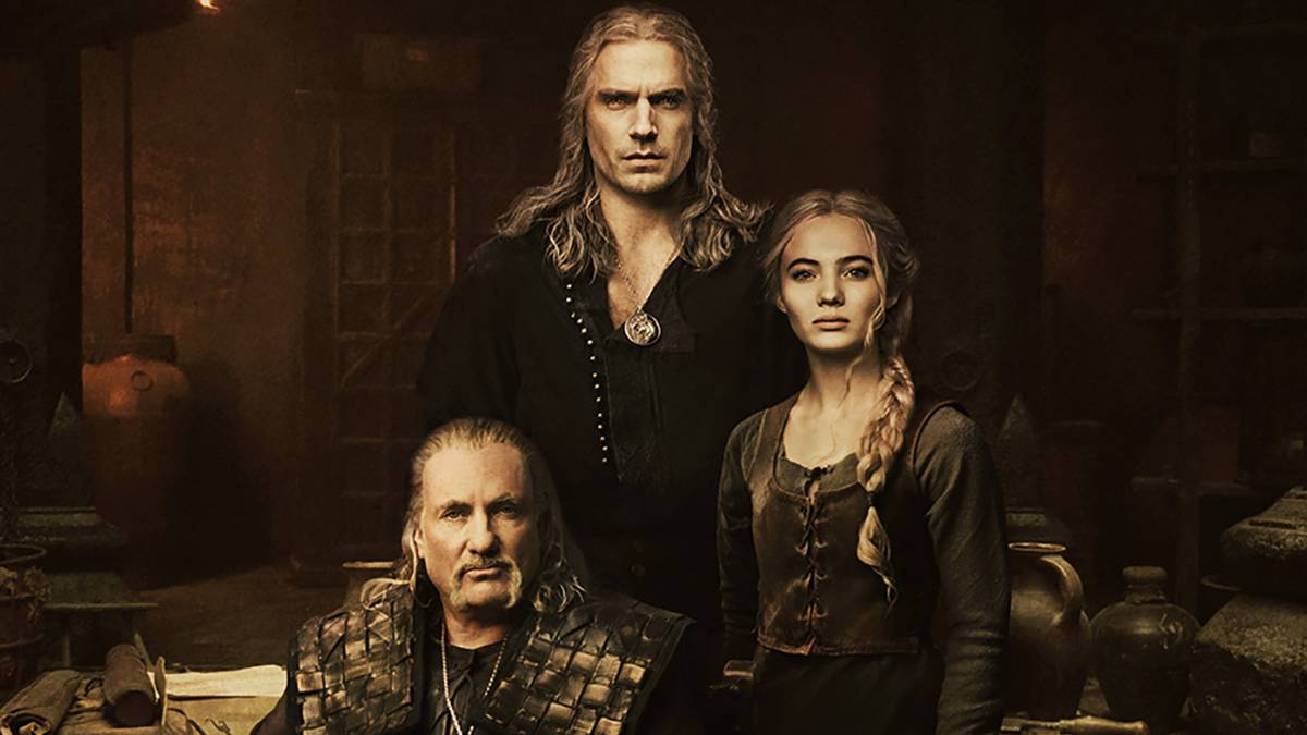 Geralt, Vesemir & Ciri Pose For The Witcher Season 2 Family Portrait