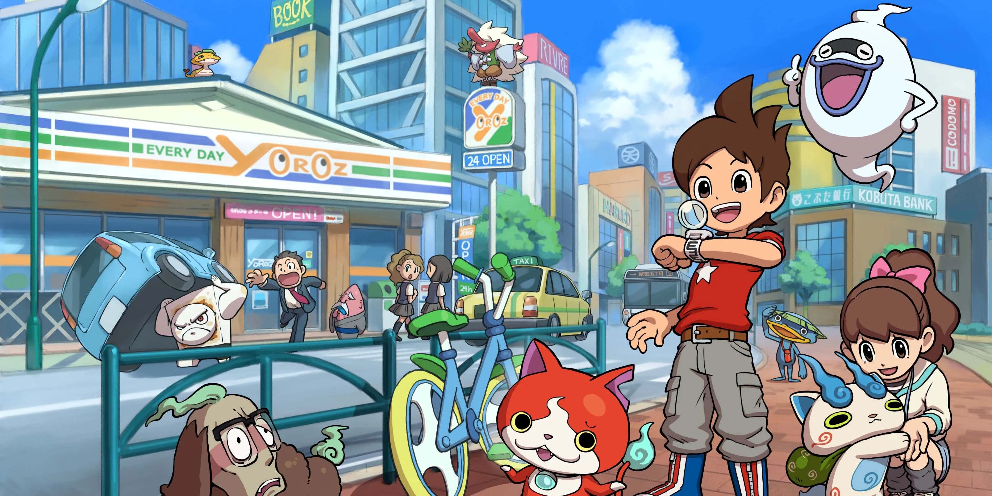 Nate Adams com Jibanyan em Yo-Kai Watch