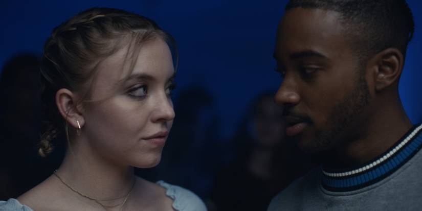 Cassie and McKay in Euphoria looking at each other