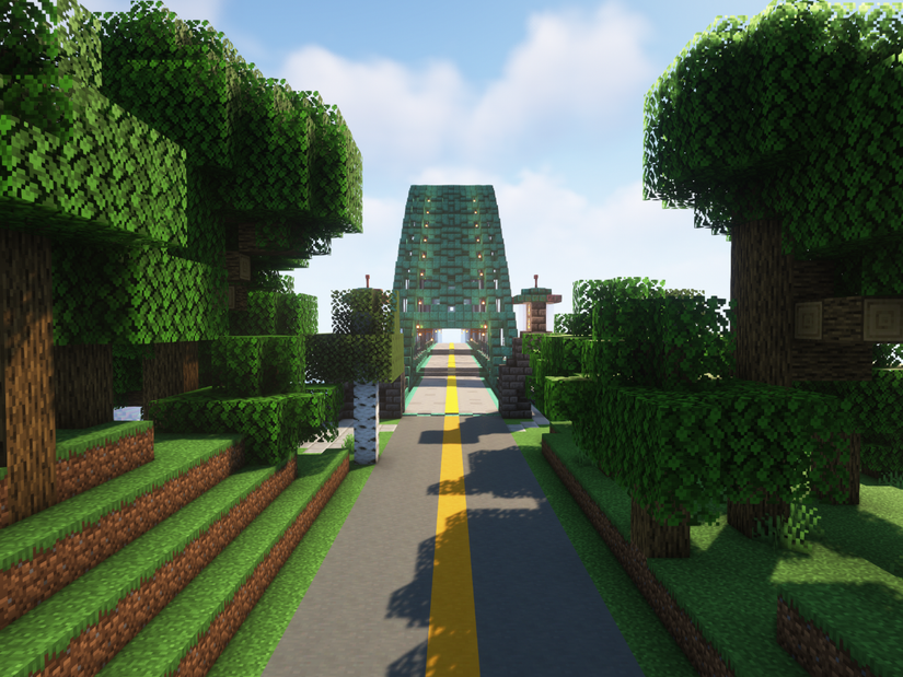 Minecraft 1.18 Player Builds Massive Bridge Out Of Copper Blocks