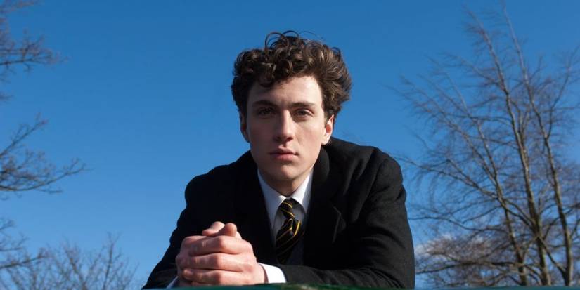 John Lennon against a blue sky in Nowhere Boy