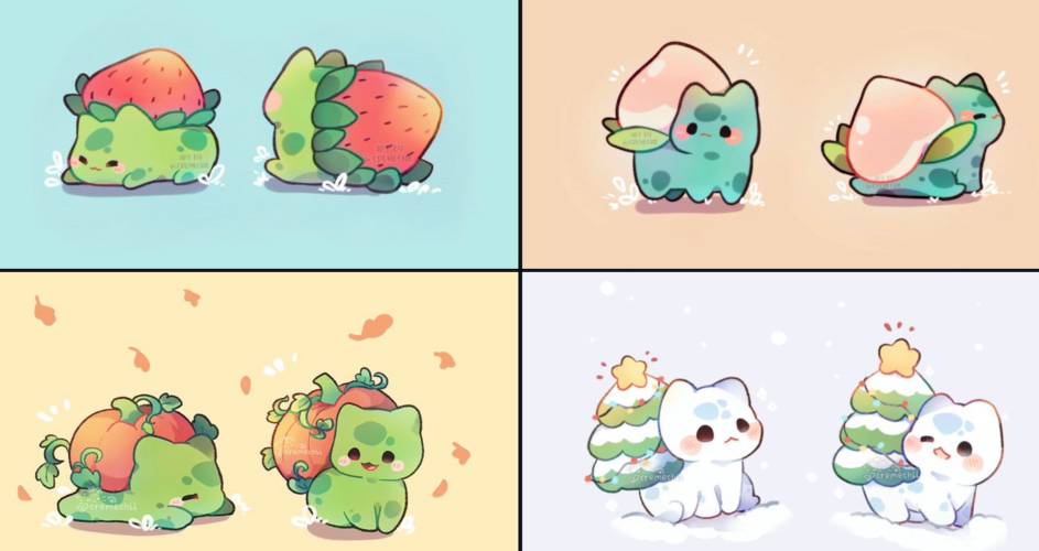 Pokemon Artist Shows Off Adorable Seasonal Bulbasaur Paintings Pokemon Artist Shows Off Adorable Seasonal Bulbasaur Paintings