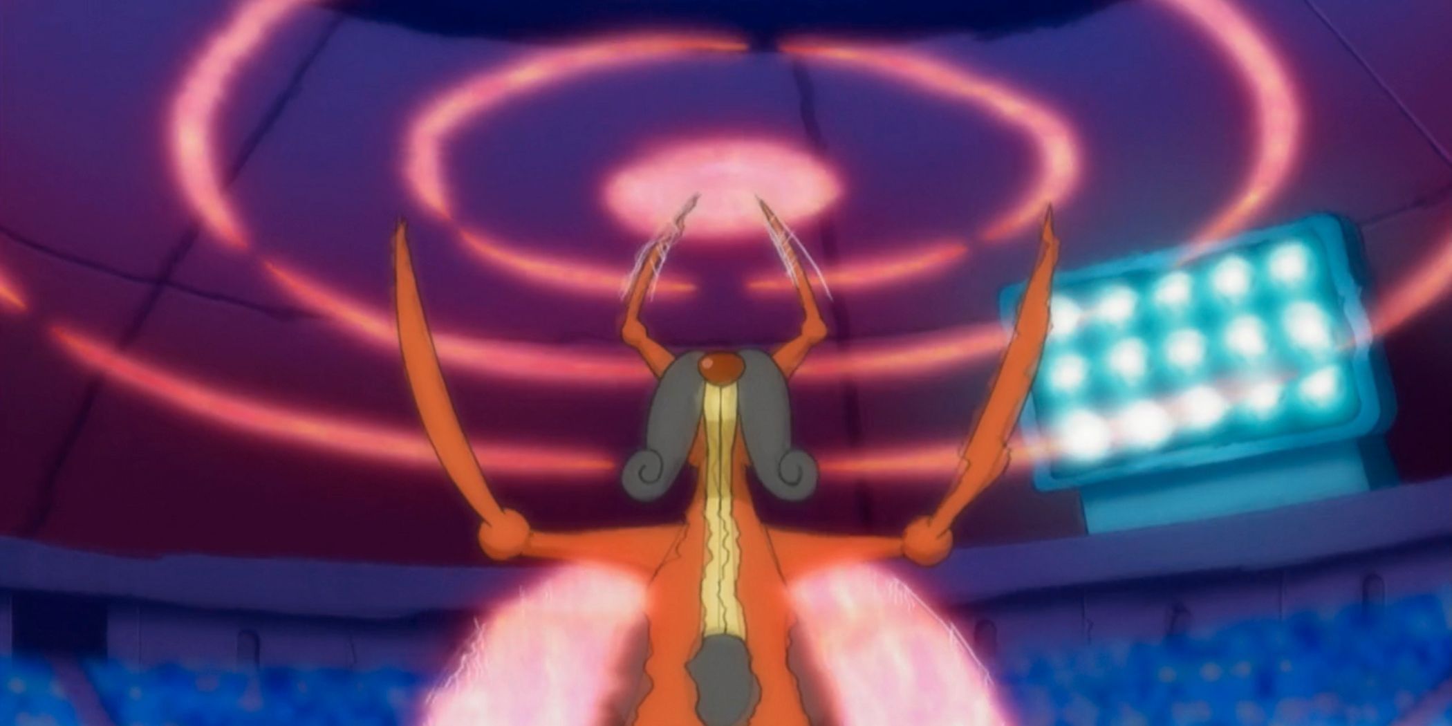 Kricketune uses Bug Buzz in the Pokemon anime