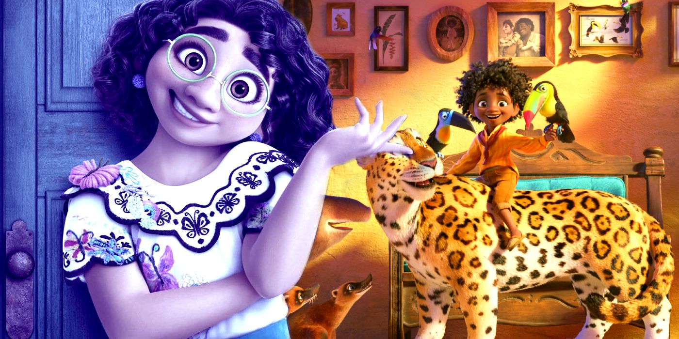 Смешанное изображение с Мирабель и Антонио из Encanto.