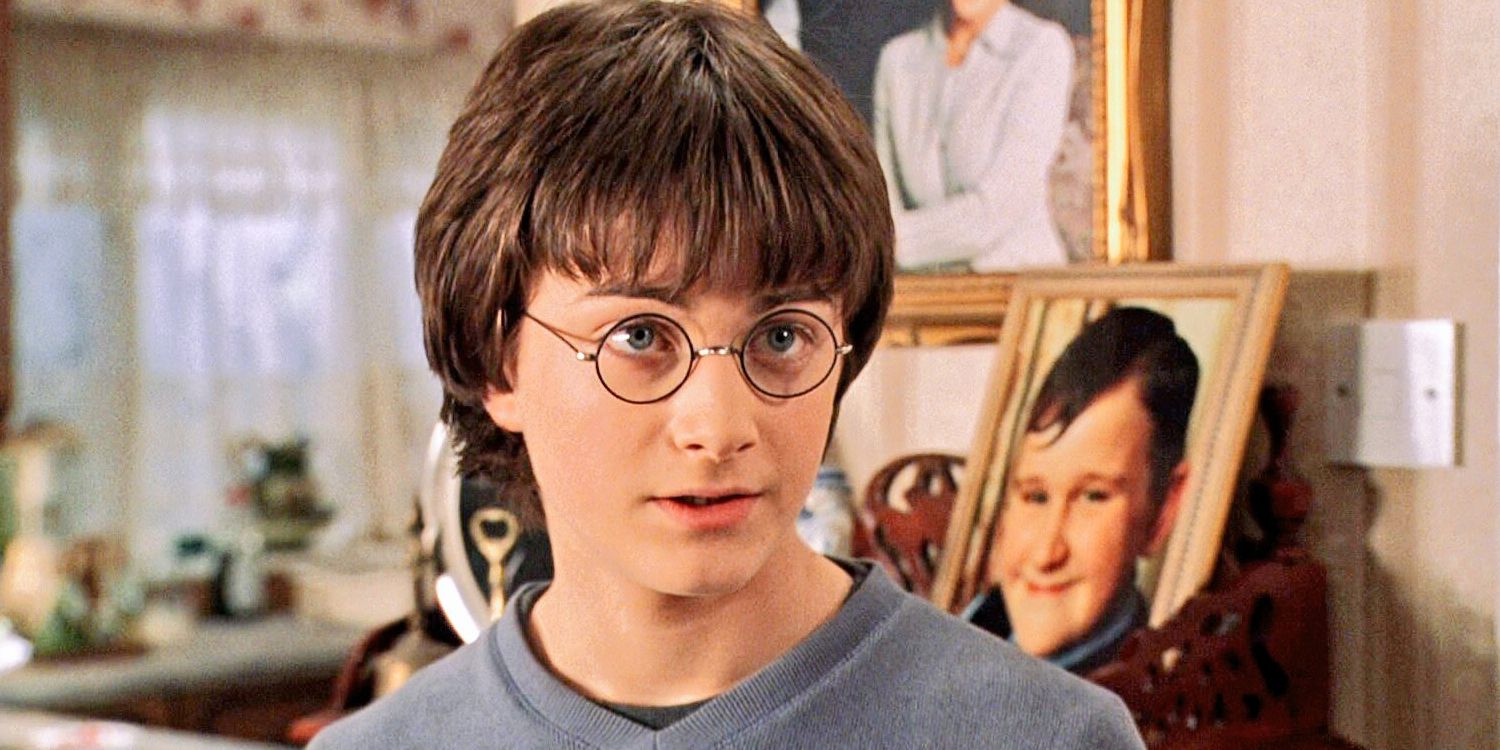 Harry Potter está na sala de estar Dursley