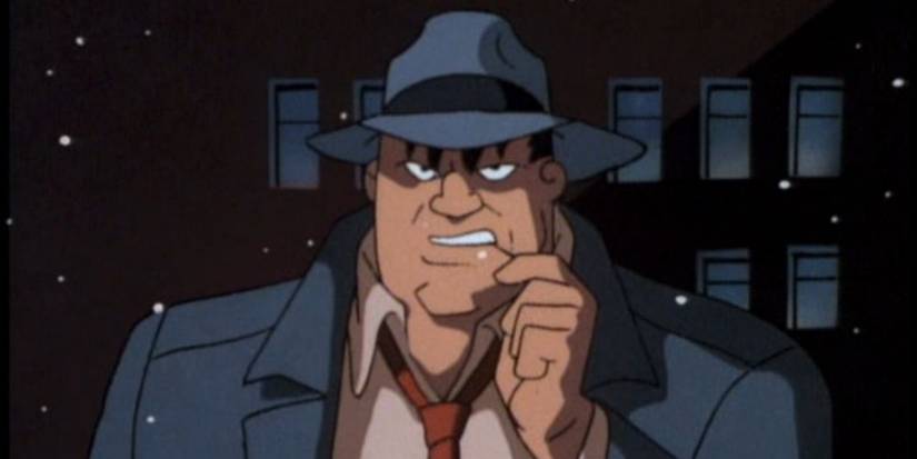 Harvey Bullock com um palito de dente em Batman The Animated Series