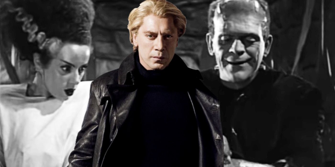 Javier Bardem from Skyfall alongside Bride of Frankenstein