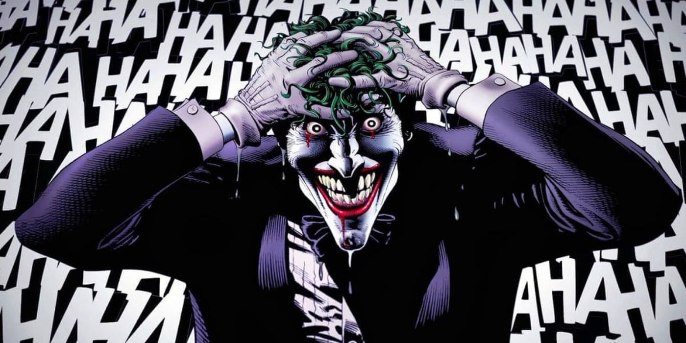 The Joker in the moment he loses his sanity in The Killing Joke.