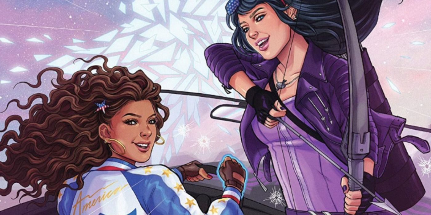 Kate Bishop and America Chavez hang out in Marvel Comics.