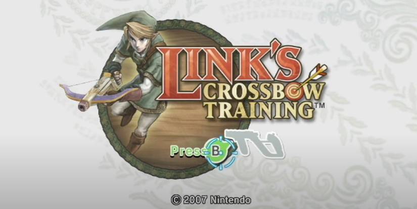 The start screen for Link's Crossbow Training.