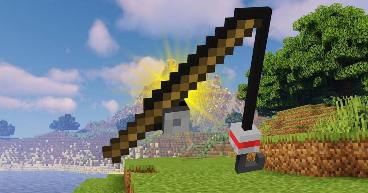 Minecraft Players Create A Very Powerful Slingshot Using Fishing Rods Minecraft Players Create A Very Powerful Slingshot Using Fishing Rods