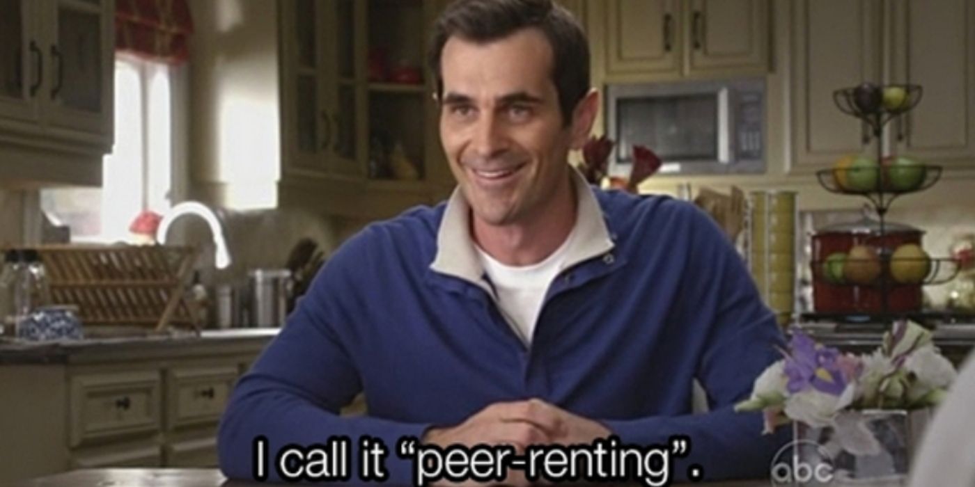 Phil talking to the cameras about parenting on Modern Family