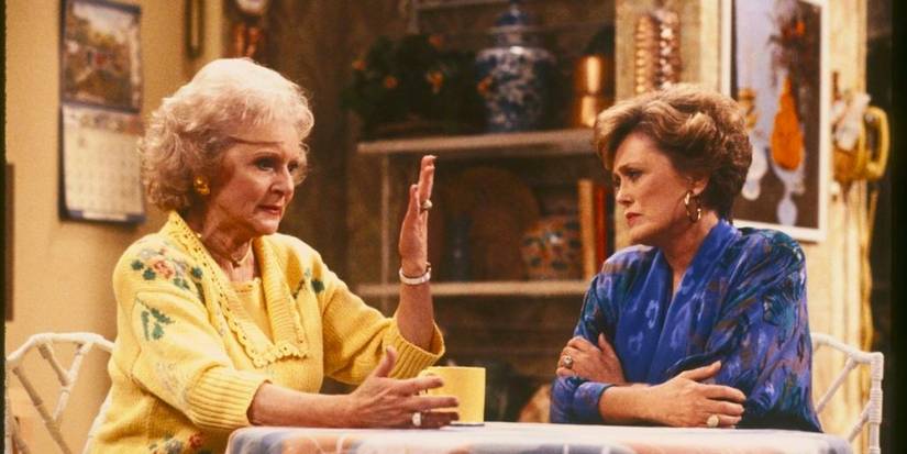 Blanche talking to Rose at the table about her possibly having HIV in The Golden Girls episode "72 Hours."