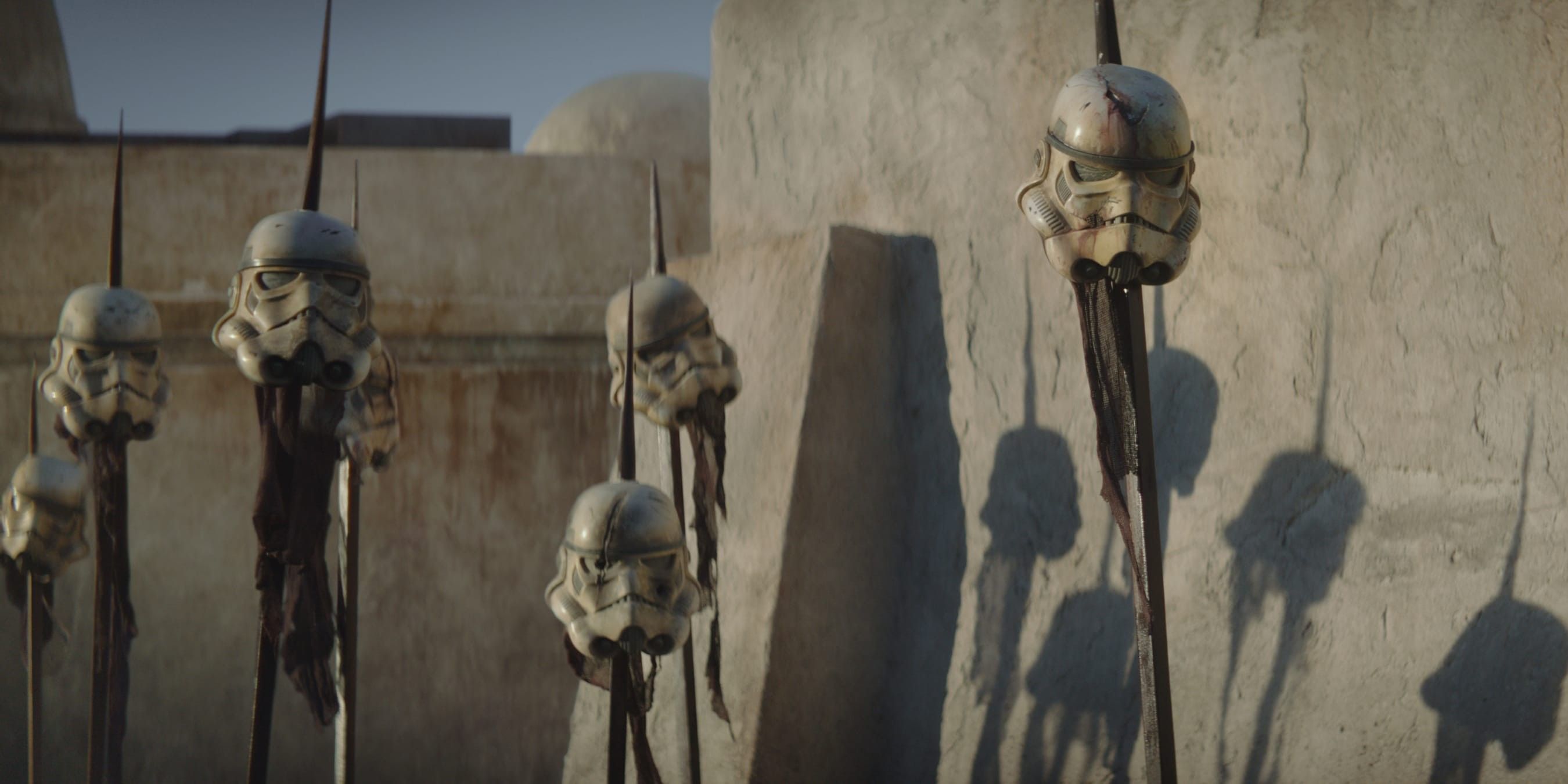 Stormtrooper helmets in Mandalorian