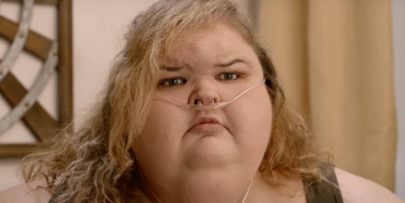 Tammy Slaton in 1000-lb Sisters wearing trach tube 