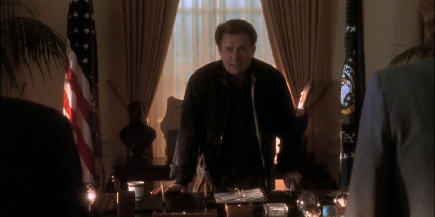 Il presidente Bartlet nell'episodio pilota de The West Wing