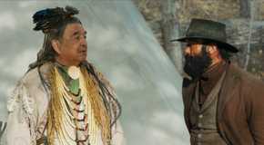 Spotted Eagle talking to James Dutton in 1883.