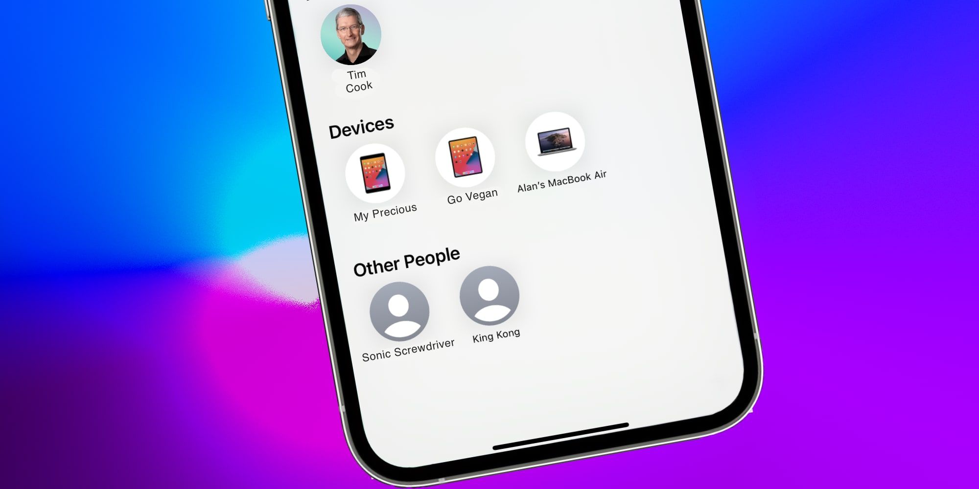 how to write my name on my iphone home screen