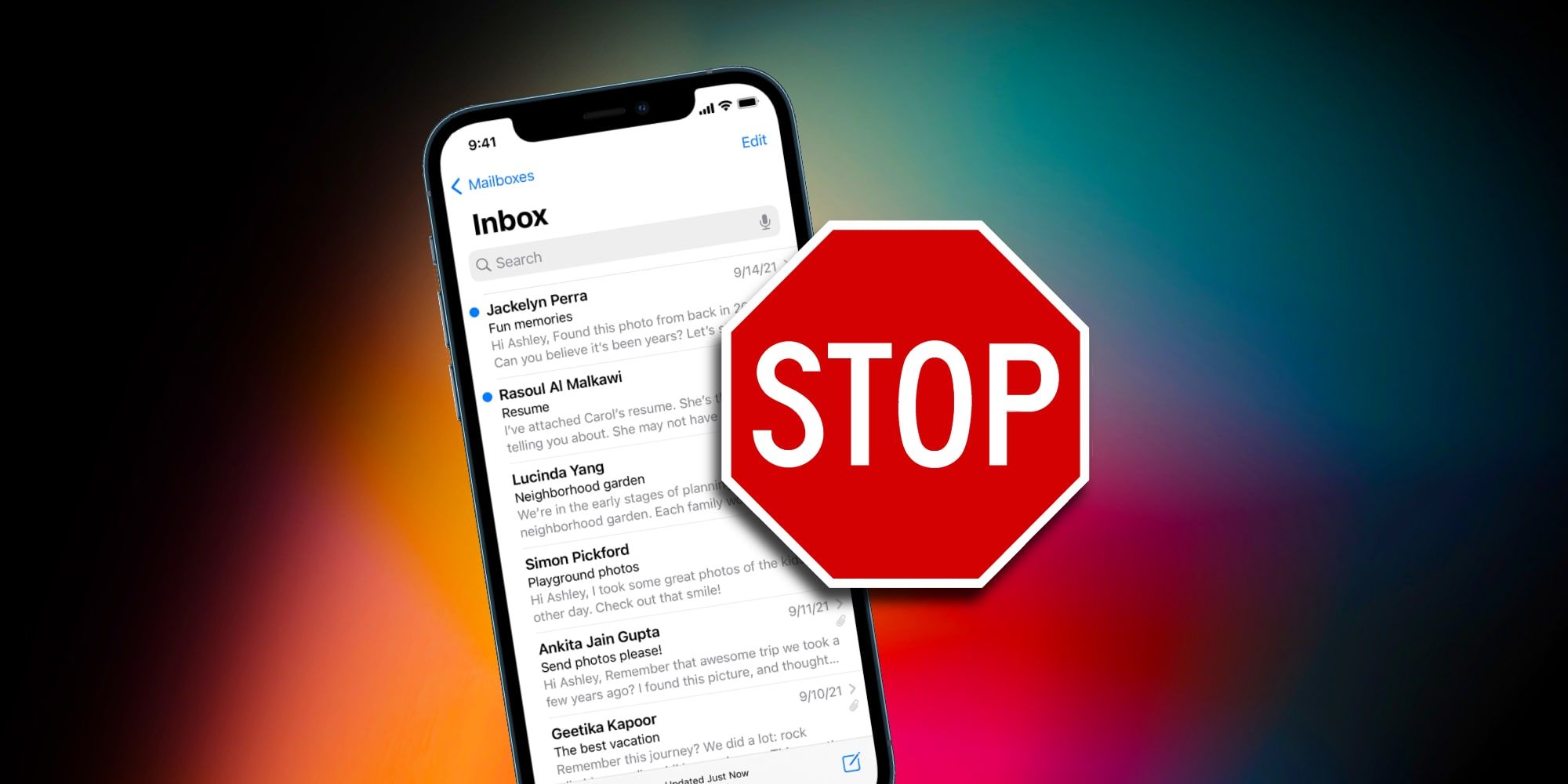 how to block emails on iphone 10