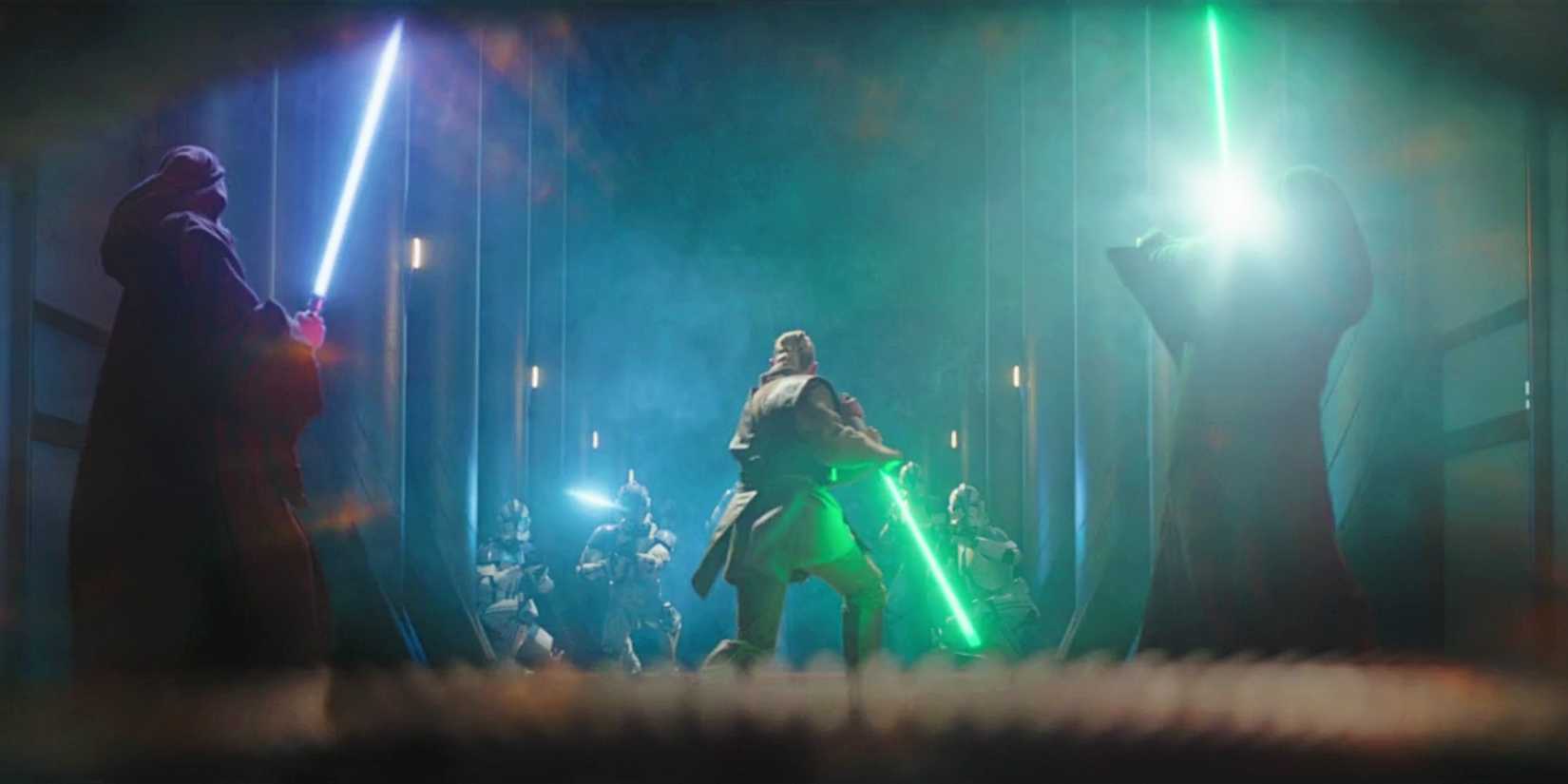 Grogu testemunhando a Ordem 66 em The Book of Boba Fett.