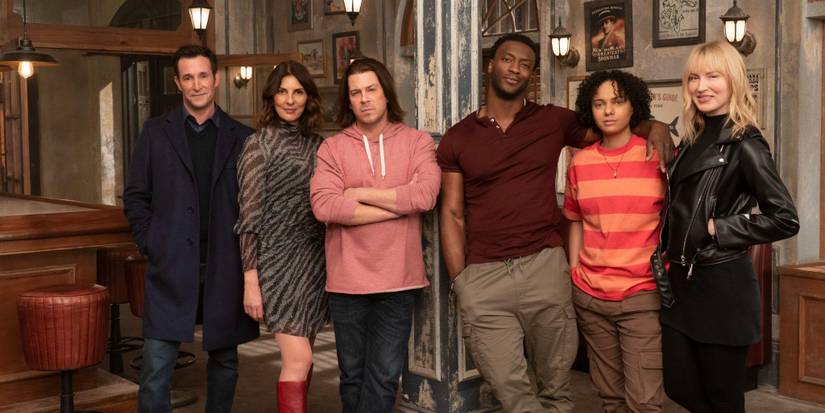 Cast of Leverage Redemption in a courtroom 