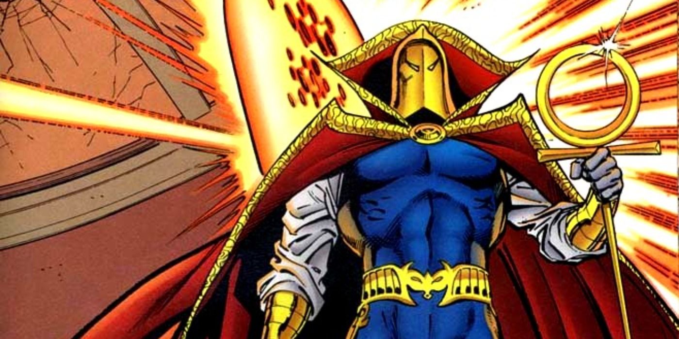 Dr. Strangefate uses his powers in Amalgam Comics.