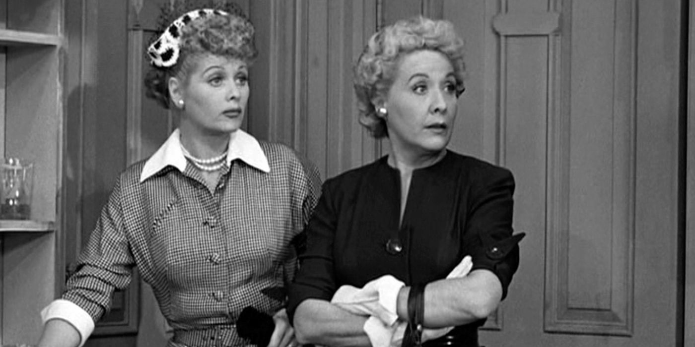 Lucille Ball as Lucy and Vivian Vance as Ethel in I Love Lucy