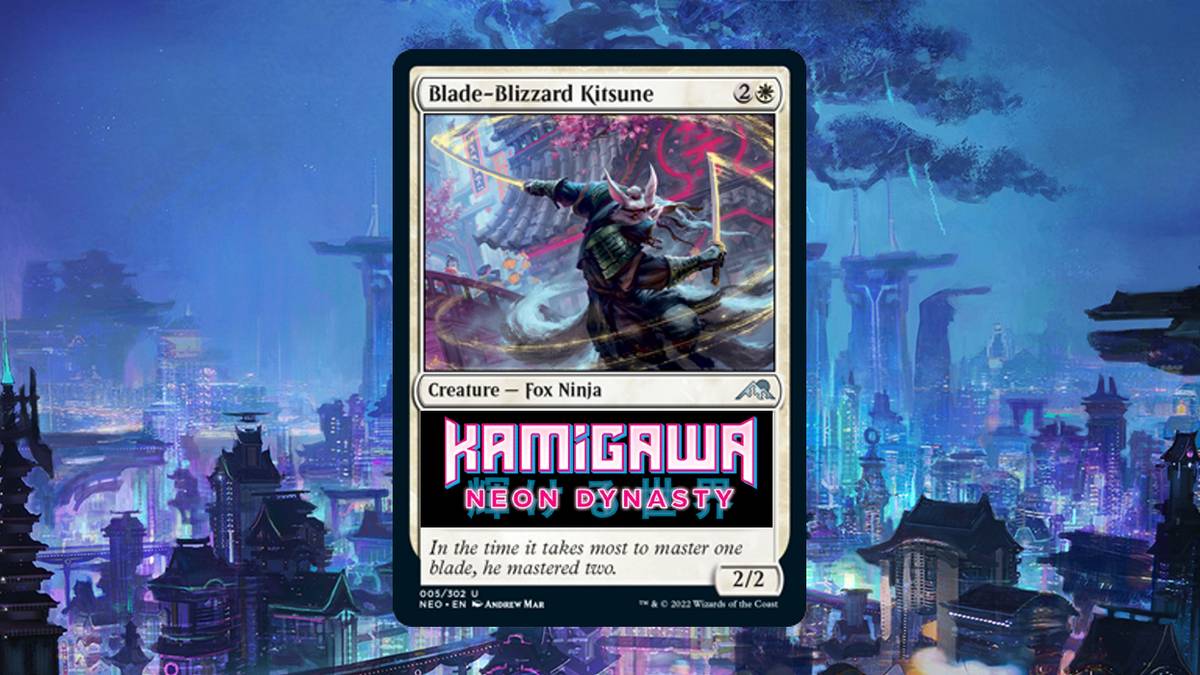 MTG Kamigawa: Neon Dynasty Ninja Card Preview - Blade-Blizzard Kitsune