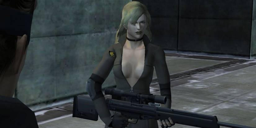 Sniper Wolf with a weapon in Metal Gear Solid