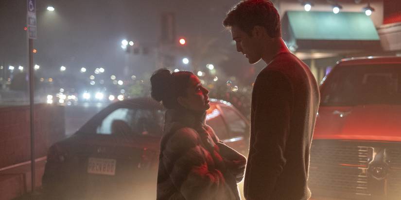 Nate and Maddy outside in Euphoria